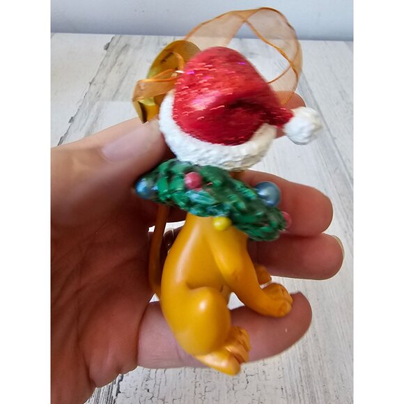 Danbury mint Simba Lion King wreath ornament RARE glitter Xmas tree - Picture 4 of 8